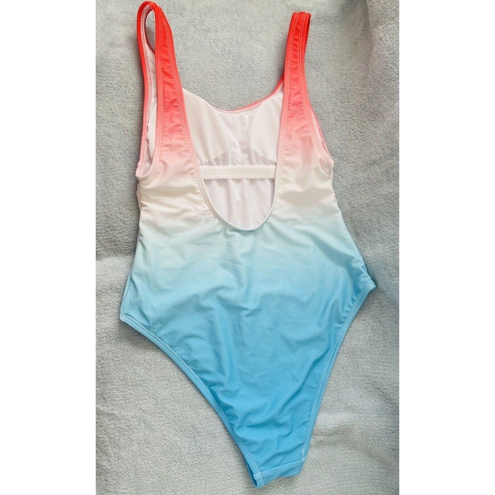 Women's One Piece Swimsuit Multicolor Blue size M summer clothes New - Picture 12 of 12